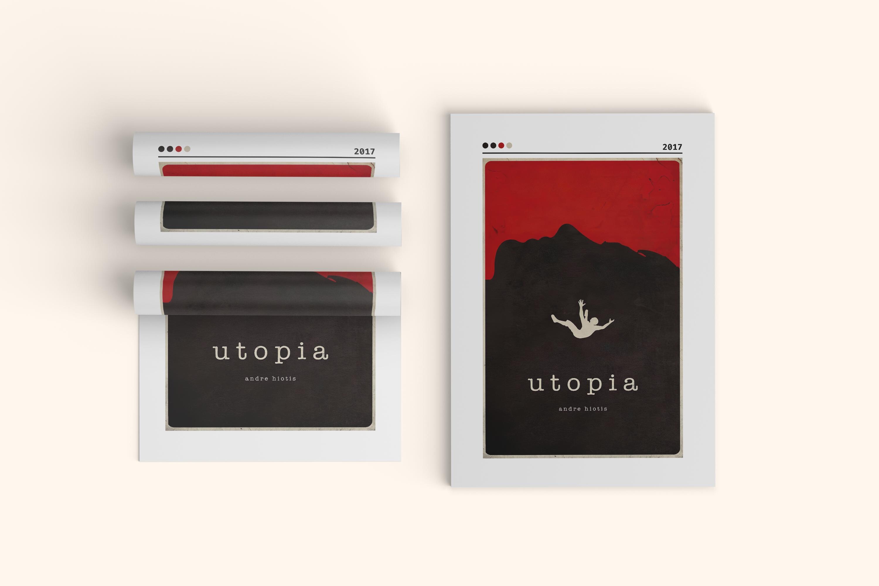 Utopia Book Cover Art Print: Andre Hiotis Minimalist Poster - Etsy