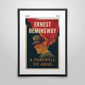 A Farewell to Arms Book Cover Poster | Ernest Hemingway | Minimalist Book Poster | Custom Book Poster | Wall Art Print | Home Decor