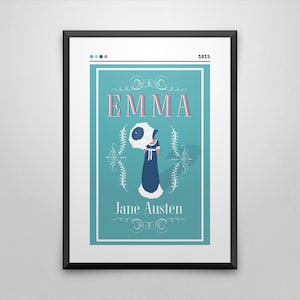 Emma Book Cover Poster | Jane Austen | Minimalist Book Poster | Custom Book Poster | Wall Art Print | Home Decor