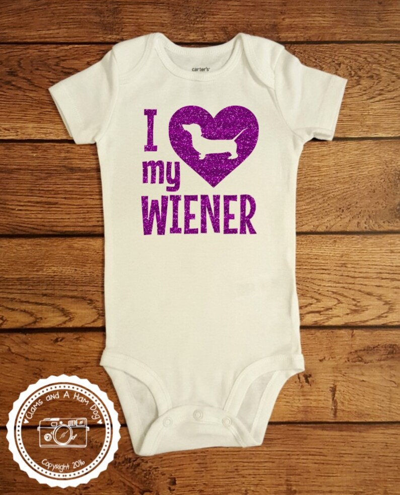 I love My Wiener Dog Shirt Girls or Boys Dachshund Dog Humor Etsy