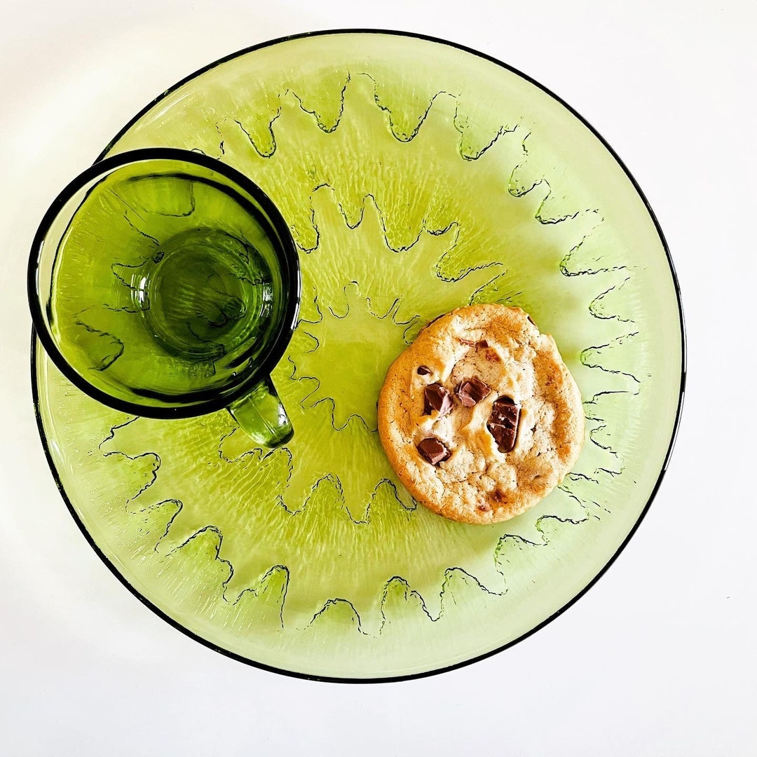 Snack Set Vintage Sunburst Cups and Plates From Indiana Etsy