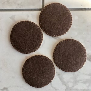 Coasters Felt Pizza, set of 4 for Drinks Cocktails image 9