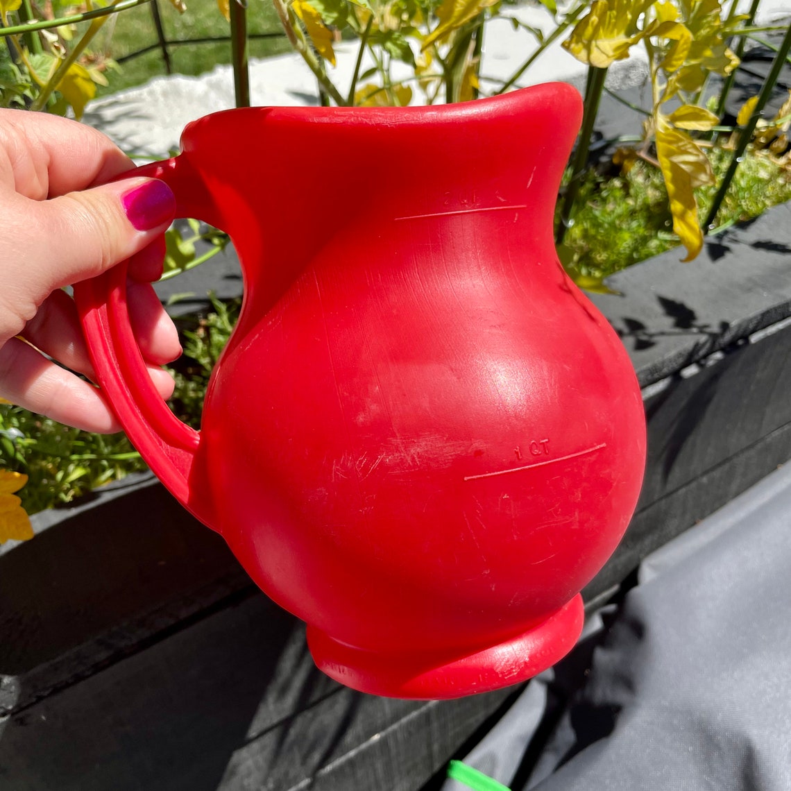 Pitcher Vintage Mr Koolaid Red Etsy