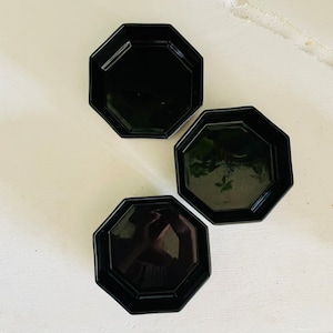 Bowls - Vintage Arcoroc Octime Black Glass, Set of 3