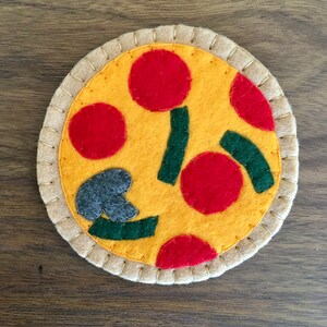 Coasters Felt Pizza, set of 4 for Drinks Cocktails image 8