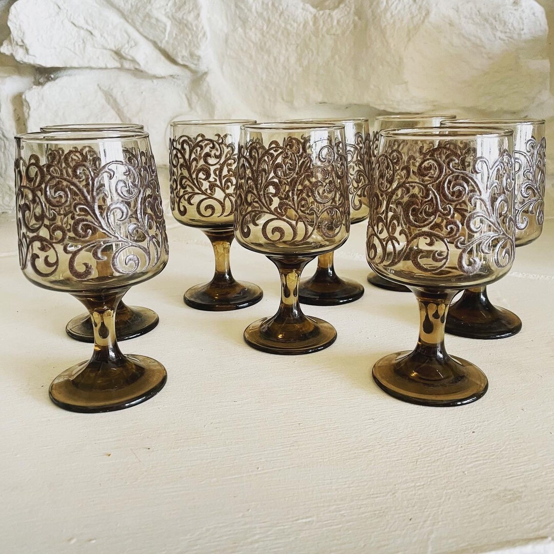 Glasses Vintage Prado Wine Glasses/water Goblets From Libbey Glass Co