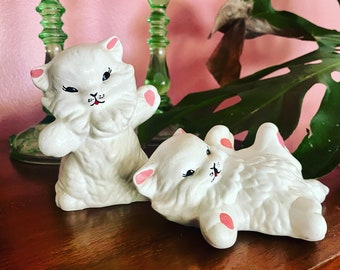 Cat Figurines - Pair of Small, Playful Kitties