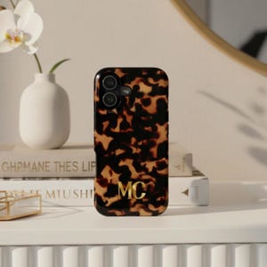 Personalisierte Schildpatt Handyhülle Benutzerdefinierte Marmor iPhone 17 16 15 Pro Max MagSafe Tough Case Designer Phonecase Geschenk für Sie
