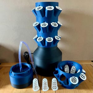3D-Printed Vertical Hydroponic Tower Garden Kit | Indoor Plant System | Grow Fresh Herbs & Vegetables