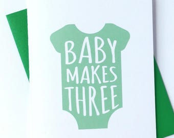 New Baby Card, Congratulations Card, Pregnancy Card, Baby Onesie Card for New Parents, New Mom Card, Cute Card for Baby Shower, Card for Mom