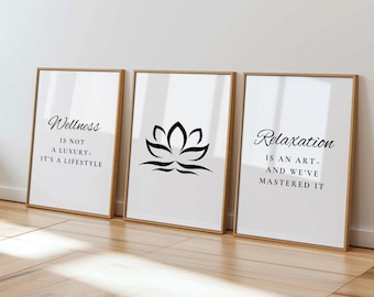 Spa Wall Art Print: Wellness Decor, Massage Room Art (Digital Download)