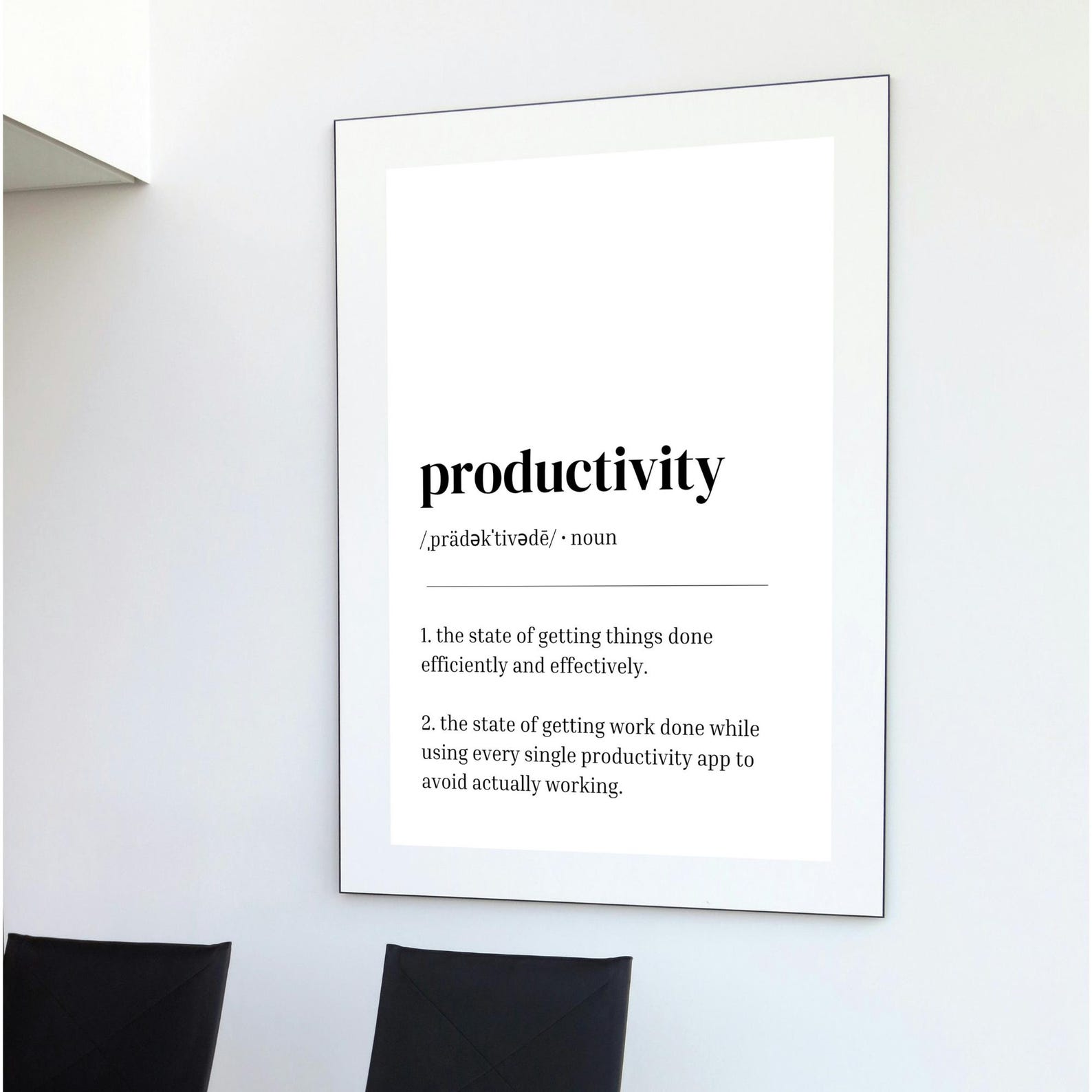 Productivity Definition Printable Art, Workplace Poster, Home Office ...