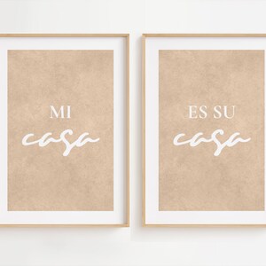 Mi Casa Su Casa Wall Art Printable, Home Decor, Guest Bedroom Sign, Guest Room Decor, Airbnb Wall Art Quote, Guest House Sign, Spanish Quote