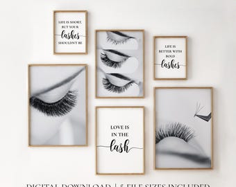 Lash Room Decor, Lash Artist Wall Art Print (Digital Download)