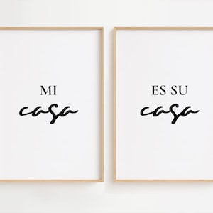Mi Casa Es Su Casa Printable Wall Art: Spanish Home Decor (Digital Download)