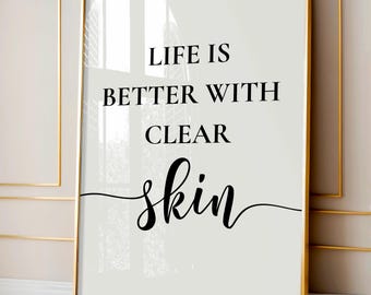 Decoración de pared para clínicas de cuidado de la piel: Estética y dermatología (Descarga digital)
