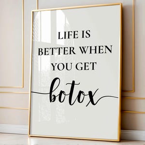 Botox Wall Art, Botox Wall Decor, Botox Quotes, Botox Poster, Botox Treatment Wall Art, Botox Room Wall Art, Med Spa Wall Art, Printable Art