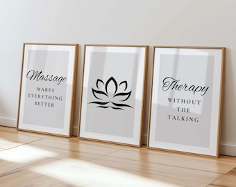Massage Therapy Wall Art: Spa Art Decor Printable (Digital Download)