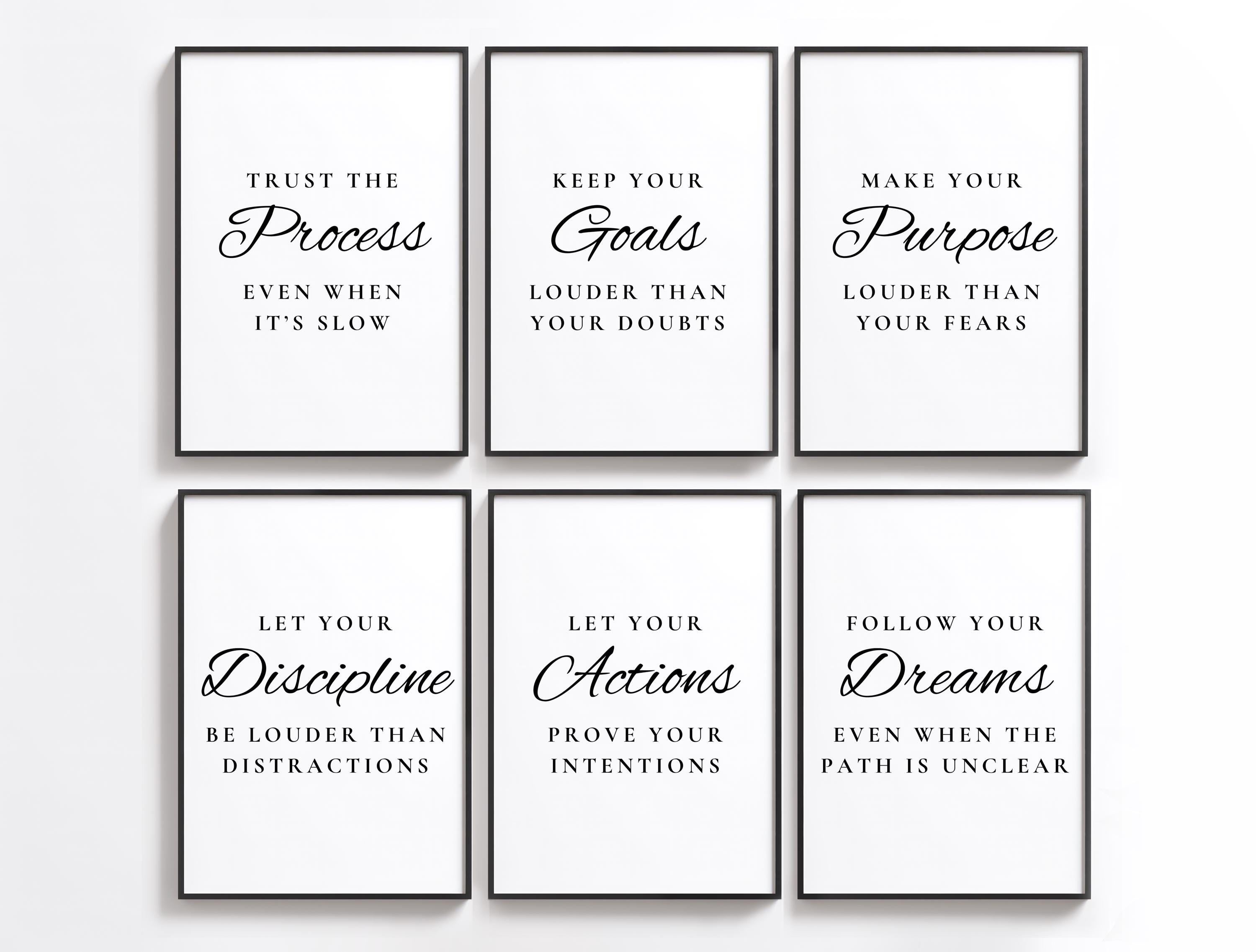 Motivational Quotes Art Prints: Inspirational Office Wall Decor ...