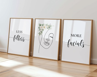 Facials Wall Art Printable: Esthetician Decor (Digital Download)