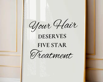 Decoración de pared para peluquería / Lámina para estilista (descarga digital)