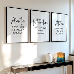 Office Wall Art Printable, Success Wall Art Printable, Motivational Posters, Success Quotes, Home Office Wall Decor, Motivational Wall Print