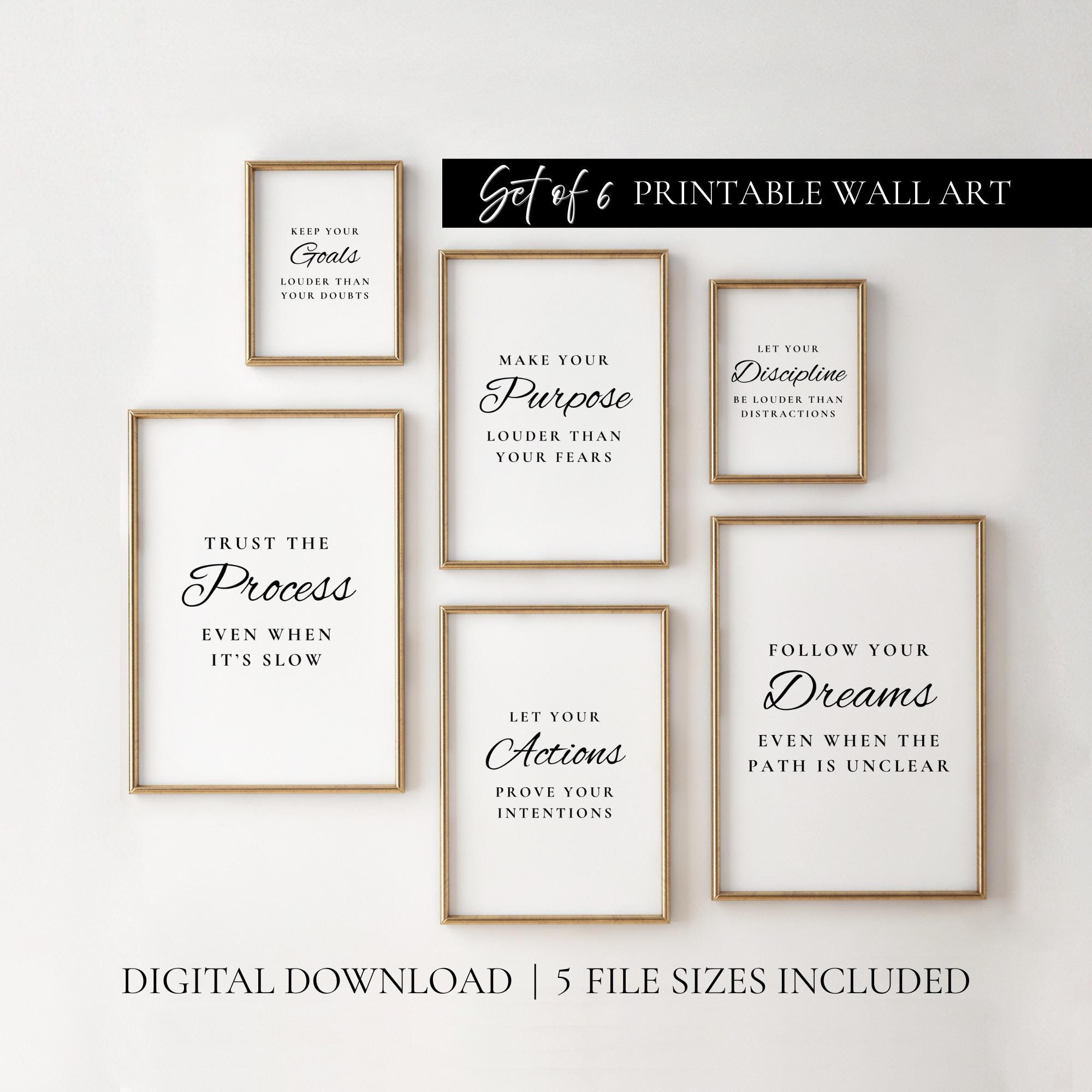 Motivational Quotes Art Prints: Inspirational Office Wall Decor ...