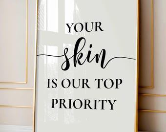 Arte mural de clínica de cuidado de la piel: Decoración dermatológica para esteticistas (descarga digital)