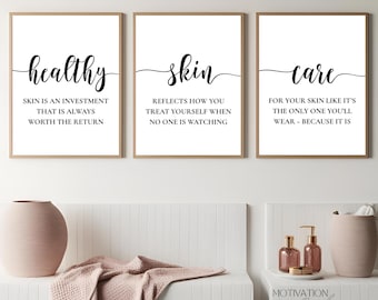 Skincare Quote Art Print: Esthetician Spa Decor (Digital Download)