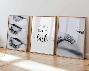 Lash Studio Wall Art: Eyelash Extension Print for Salon Decor (Digital Download)