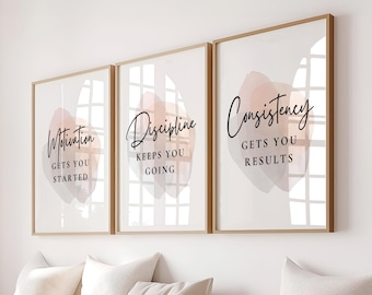 Neutral Home Office Wall Art Decor | Motivational Posters |  Inspirational Print (Digital Download)