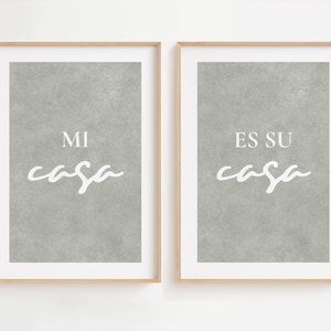 Mi Casa Su Casa Wall Art Printable, Home Decor, Guest Bedroom Sign, Guest Room Decor, Airbnb Wall Art Quote, Guest House Sign, Spanish Quote