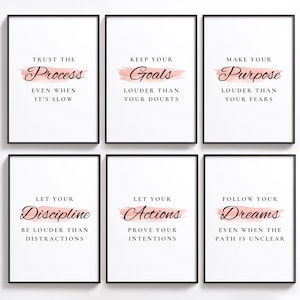 Motivational Office Wall Art Decor: Trust the Process Quote (Digital Download)