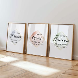 Motivational Office Wall Art: Trust The Process Quote (Digital Download)