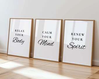 Arte de parede para massagem terapêutica: Relaxe o corpo, acalme a mente, renove o espírito (Download digital)