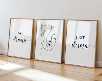 Arte para el cuidado de la piel, decoración de estética, arte mural dermatológico (descarga digital)