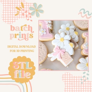 Floral Daisy Bouquet - Cookie stamp and cutter STL file
