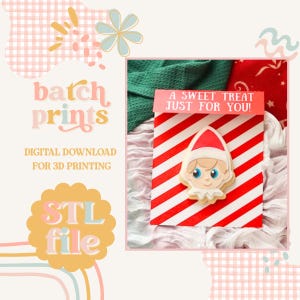 Elf Face - Cookie stamp and cutter STL file for 3D printing (Digital File)