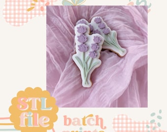Lavender Flower - Cookie stamp and cutter STL file