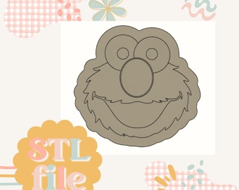 Red Monster Face - Cookie stamp and cutter STL file for 3D printing (digital file)