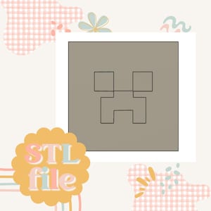 Creeper Face - Cookie stamp and cutter STL file