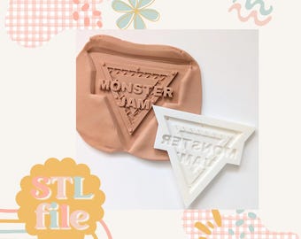 Monster Truck Logo - Cookie stamp and cutter STL file