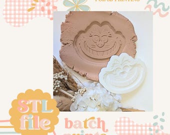 Smiling Cat - Cookie stamp and cutter STL file