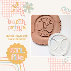 Spider Character face - Cookie stamp and cutter STL file