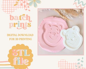 Bear Face - Cookie stamp and cutter STL file (Digital File)