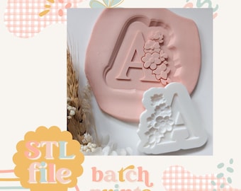 Floral A - STL-bestand voor koekjesstempel en -vorm