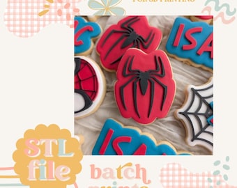 Logotipo de icono de araña: archivo STL de sello y cortador de galletas