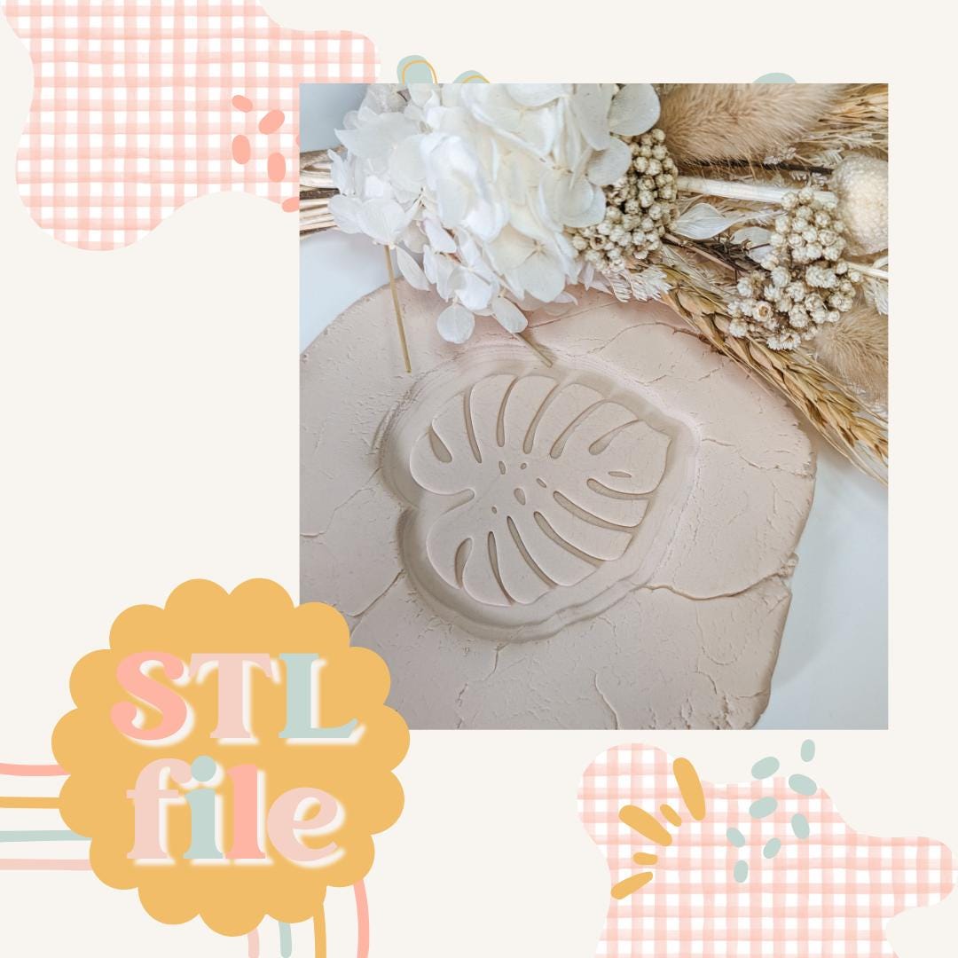 Monstera Leaf - Cookie Stamp and Cutter STL File - Etsy