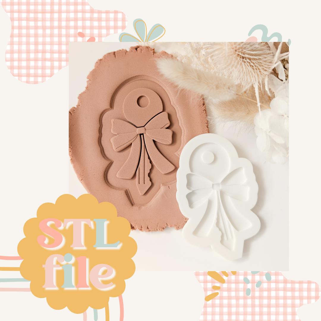 Key With Bow - Cookie Stamp and Cutter STL File - Etsy