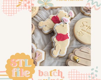 Oso de miel de pie - Sello y cortador de galletas en archivo STL